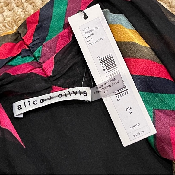 Alice + Olivia Multi Chevron Matching Two Piece Set 4/Small NWT - Picture 9 of 15